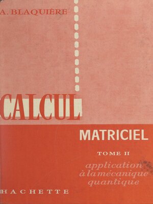 cover image of Calcul matriciel (2)